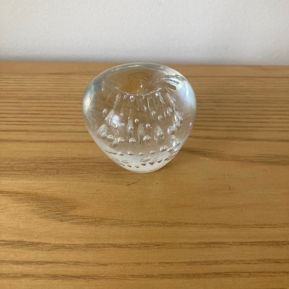 Clear Glass Bubble Small Paperweight